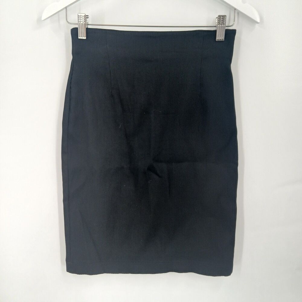 womans vintage black size 8 cline kolarek knee length pencil skirt teacher